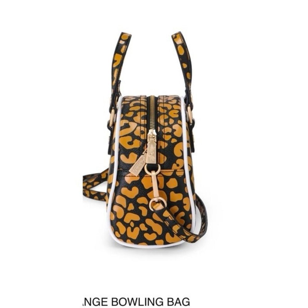 NEW Make a bold statement with the Von Dutch Orange Cheetah Bowling Bag – Small - Picture 5 of 10